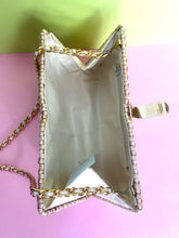 Load image into Gallery viewer, Vintage 60s Lacquered basket weave clutch/cross body purse
