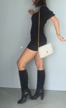 Load image into Gallery viewer, Vintage Italian black suede &amp; leather knee high boots Sz 7-7.5 US
