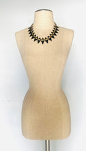 Load image into Gallery viewer, Vintage geometric enamel gold necklace
