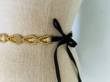 Load image into Gallery viewer, Vintage custom made bejeweled belt - head piece
