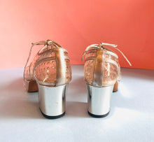 Load image into Gallery viewer, CHANEL 2016 Interlocking CC Logo  Clear/Silver, Women's size 6.5 - 7 US
