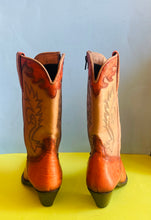 Load image into Gallery viewer, Vintage ostrich leather western boots size 7-7.5 US
