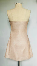 Load image into Gallery viewer, Reworked glittery strapless micro mini dress S - M
