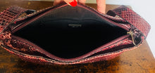 Load image into Gallery viewer, Vintage 90s snakeskin leather tote bag
