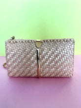 Load image into Gallery viewer, Vintage 60s Lacquered basket weave clutch/cross body purse
