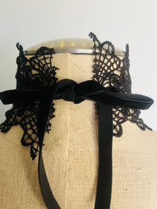 Custom reworked victorian goth chocker necklace/headpiece