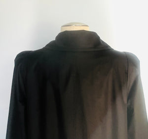 Black Vintage 60s Swing Raincoat.  S  M