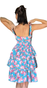 Vintage betsy Johnson layered rose dress - Small