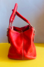 Load image into Gallery viewer, Vintage Y2k red pebbled leather tote bag
