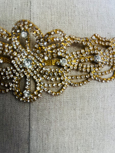 Vintage custom made bejeweled belt - head piece