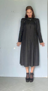 Black Vintage 60s Swing Raincoat.  S  M