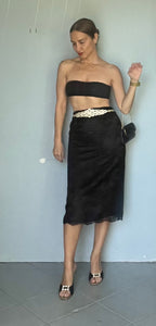 Vintage custom made bejeweled belt - head piece