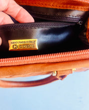 Load image into Gallery viewer, Vintage 80s Brown handmade Italian Quilted Leather Mini Tote bag
