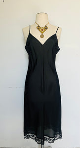 Vintage 90s silk slip dress S M