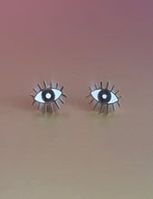 Load image into Gallery viewer, Elegant vintage enamel eye stud earrings
