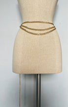 Load image into Gallery viewer, Vintage multi chain gold belt  Free size
