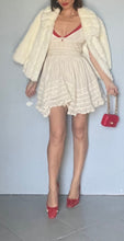 Load image into Gallery viewer, Y2K Ivory Plush Cropped Faux Fur Jacket - S  M
