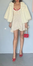 Load image into Gallery viewer, Y2K Ivory Plush Cropped Faux Fur Jacket - S  M
