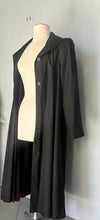 Load image into Gallery viewer, Black Vintage 60s Swing Raincoat.  S  M

