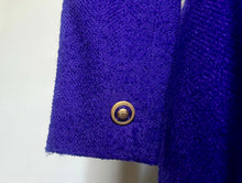 Load image into Gallery viewer, Vintage 90s purple boucle military jacket - Small
