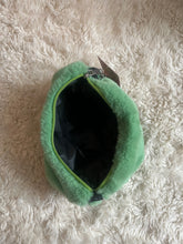 Load image into Gallery viewer, Custom reworked mint green faux fur tote purse
