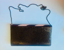 Load image into Gallery viewer, Vintage 80s Geometric Black &amp; White Mesh Evening purse or clutch
