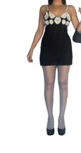 Load image into Gallery viewer, Vintage sequin chanel inspo reworked micro mini dress - Small
