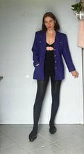 Load image into Gallery viewer, Vintage 90s purple boucle military jacket - Small
