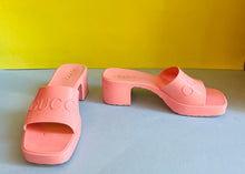 Load image into Gallery viewer, Gucci Rubber GG Slide Sandal Pink - size 7
