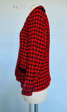 Load image into Gallery viewer, Vintage 80s french collar red &amp; black checker blazer - S M
