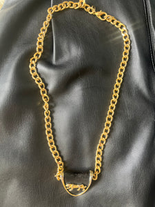 Vintage 90s cougar link chain necklace