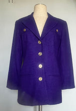 Load image into Gallery viewer, Vintage 90s purple boucle military jacket - Small
