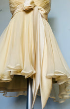 Load image into Gallery viewer, Vintage reworked silk mini evening dress. Xs S
