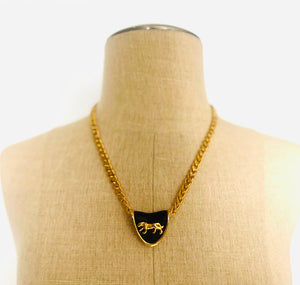 Vintage 90s cougar link chain necklace