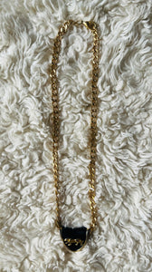 Vintage 90s cougar link chain necklace