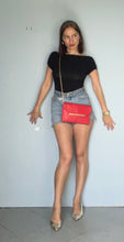 Load image into Gallery viewer, Vintage 70s classic red leather cross body purse clutch

