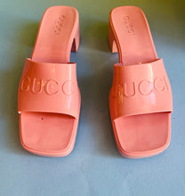 Load image into Gallery viewer, Gucci Rubber GG Slide Sandal Pink - size 7
