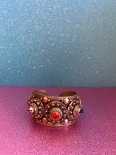 Load image into Gallery viewer, Vintage 70s bejeweled bendable bracelet - free size
