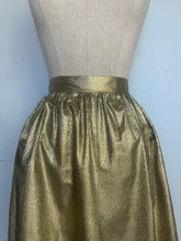 Load image into Gallery viewer, Handmade vintage high waist gold skirt  M
