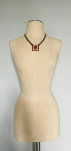 Reworked Rare pink lion link chain necklace.