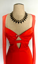 Load image into Gallery viewer, Vintage geometric enamel gold necklace
