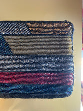 Load image into Gallery viewer, Reworked vintage sequin gun motif clutch purse
