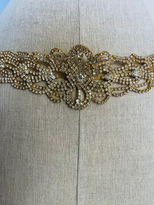 Vintage custom made bejeweled belt - head piece