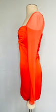 Load image into Gallery viewer, Redesigned cutout orange fitted mini dress.  S M
