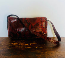 Load image into Gallery viewer, Vintage 90s snakeskin leather tote bag
