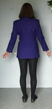 Load image into Gallery viewer, Vintage 90s purple boucle military jacket - Small
