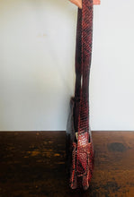 Load image into Gallery viewer, Vintage 90s snakeskin leather tote bag
