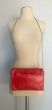 Load image into Gallery viewer, Vintage 70s classic red leather cross body purse clutch
