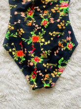 Load image into Gallery viewer, Incredible 50s floral one piece swimsuit/bodysuit Small
