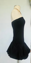 Load image into Gallery viewer, Reworked stretch black mini bubble dress - XS Small
